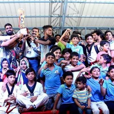 Host school crowned with the Overall Trophy of 5th All Kerala CBSE Schools Taekwondo Championship 2017 Mount Guide shining in the HAT TRICK VICTORY