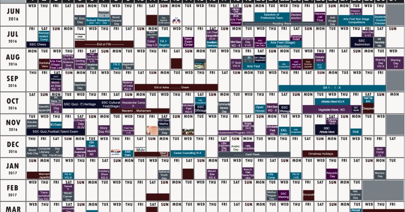 Academic Calendar 2016-17