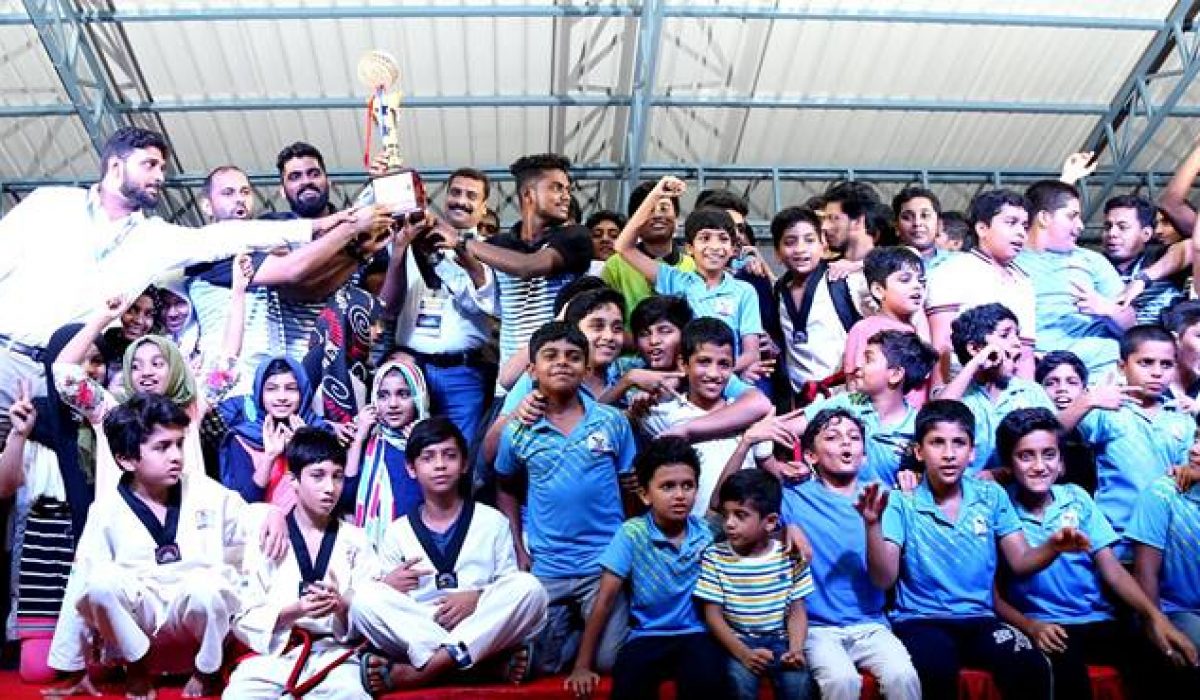 Host school crowned with the Overall Trophy of 5th All Kerala CBSE Schools Taekwondo Championship 2017 Mount Guide shining in the HAT TRICK VICTORY