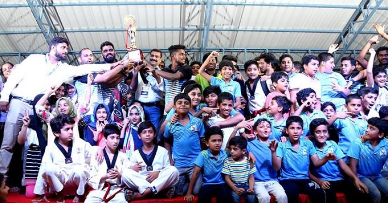 Host school crowned with the Overall Trophy of 5th All Kerala CBSE Schools Taekwondo Championship 2017 Mount Guide shining in the HAT TRICK VICTORY