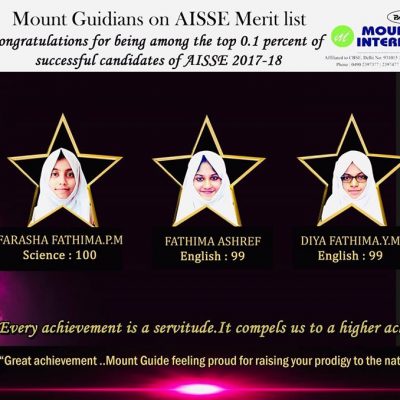 MOUNT GUIDE STUDENTS ON AISSE MERIT LIST