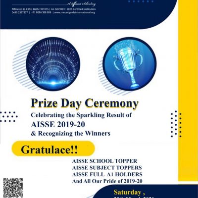 Celebrating the Sparkling result of AISSE 2019-20