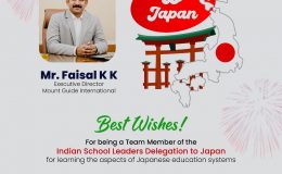 Best Wishes for being a team member of the Indian school leaders delegation to Japan