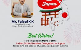 Best Wishes for being a team member of the Indian school leaders delegation to Japan