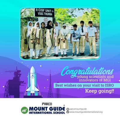 Congratulations young scientists and innovators of MGI.. Best wishes on your visit to ISRO.