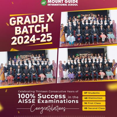 Congratulations to the Grade X AISSE Examination toppers 2024-25…….