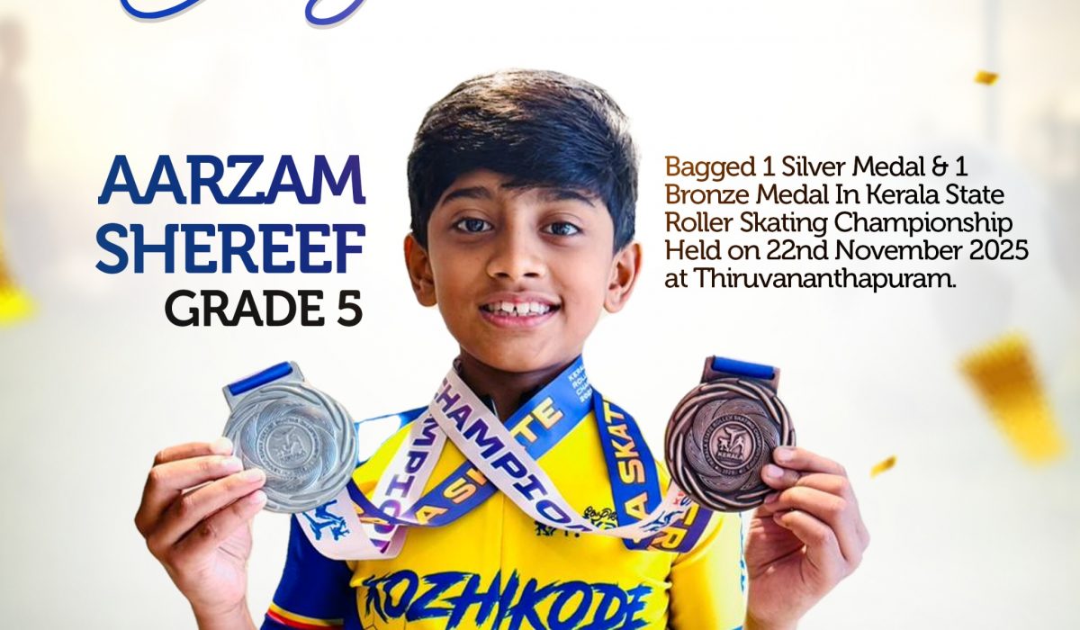 Congratulations to Aarzam Shereef of Grade V
